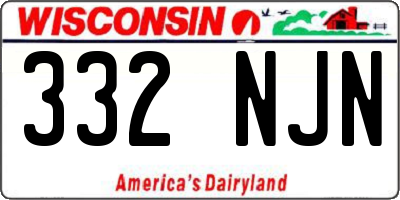 WI license plate 332NJN
