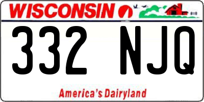 WI license plate 332NJQ