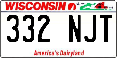 WI license plate 332NJT