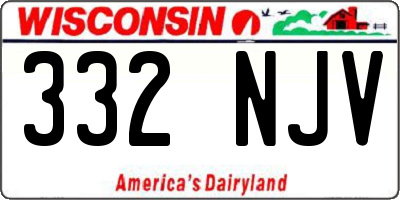 WI license plate 332NJV