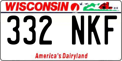WI license plate 332NKF