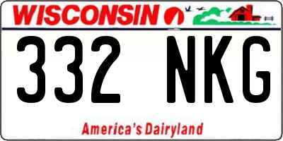 WI license plate 332NKG
