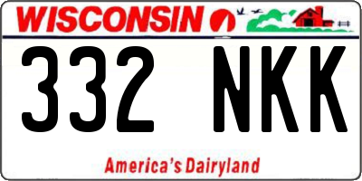 WI license plate 332NKK