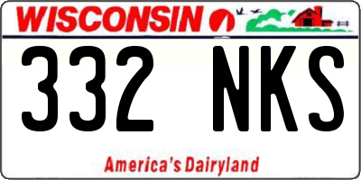 WI license plate 332NKS