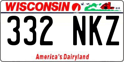 WI license plate 332NKZ