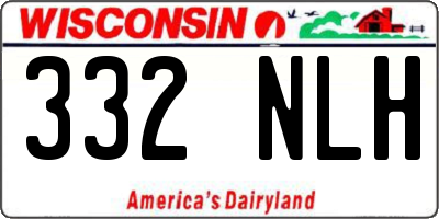 WI license plate 332NLH