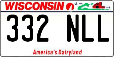 WI license plate 332NLL