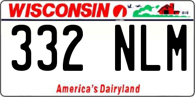 WI license plate 332NLM
