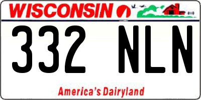 WI license plate 332NLN