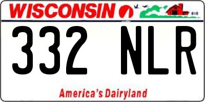 WI license plate 332NLR