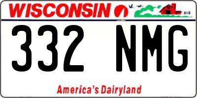 WI license plate 332NMG