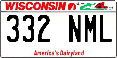WI license plate 332NML