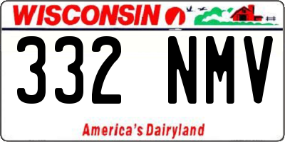 WI license plate 332NMV