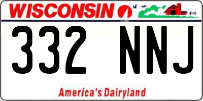 WI license plate 332NNJ