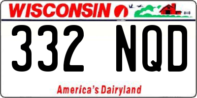 WI license plate 332NQD