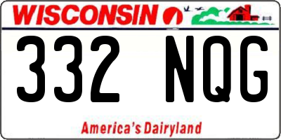 WI license plate 332NQG