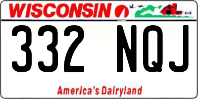 WI license plate 332NQJ