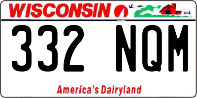 WI license plate 332NQM