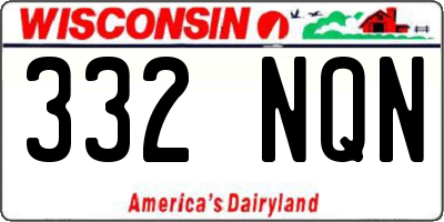 WI license plate 332NQN