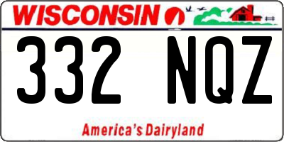 WI license plate 332NQZ