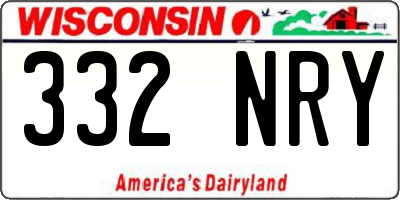 WI license plate 332NRY