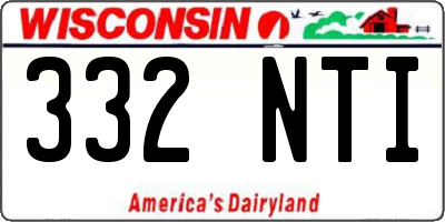 WI license plate 332NTI