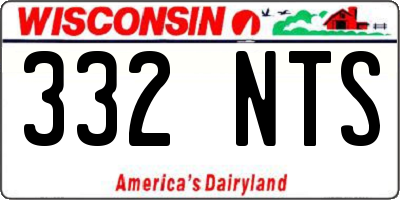 WI license plate 332NTS