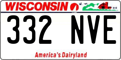 WI license plate 332NVE