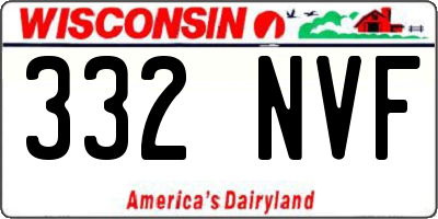 WI license plate 332NVF