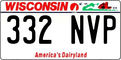 WI license plate 332NVP