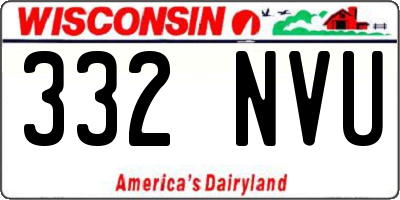WI license plate 332NVU