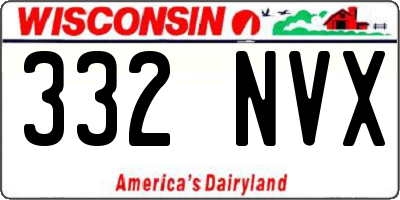 WI license plate 332NVX