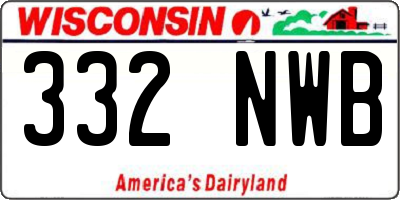 WI license plate 332NWB