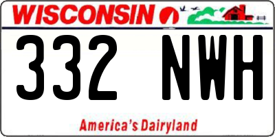 WI license plate 332NWH