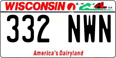 WI license plate 332NWN