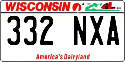 WI license plate 332NXA