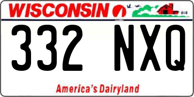 WI license plate 332NXQ