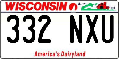 WI license plate 332NXU
