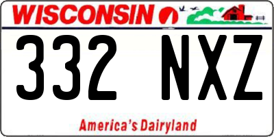 WI license plate 332NXZ