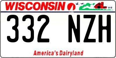 WI license plate 332NZH