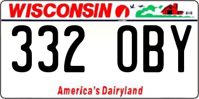 WI license plate 332OBY
