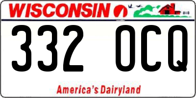 WI license plate 332OCQ