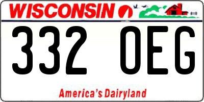 WI license plate 332OEG