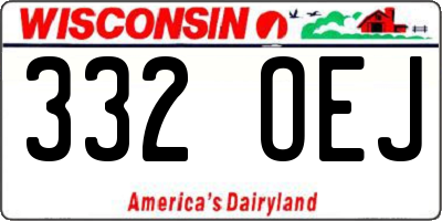 WI license plate 332OEJ