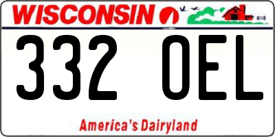 WI license plate 332OEL