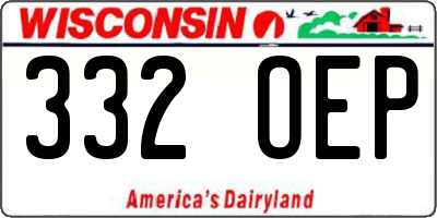 WI license plate 332OEP