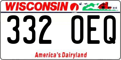 WI license plate 332OEQ