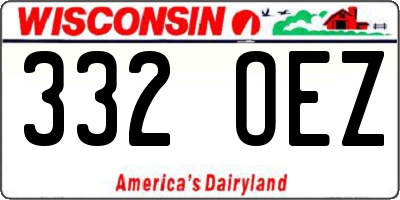 WI license plate 332OEZ