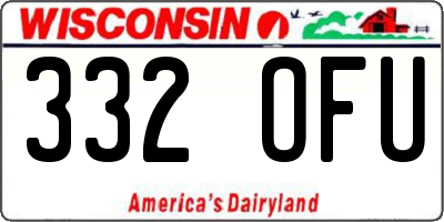 WI license plate 332OFU