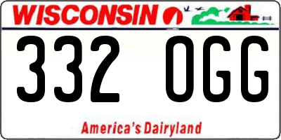 WI license plate 332OGG